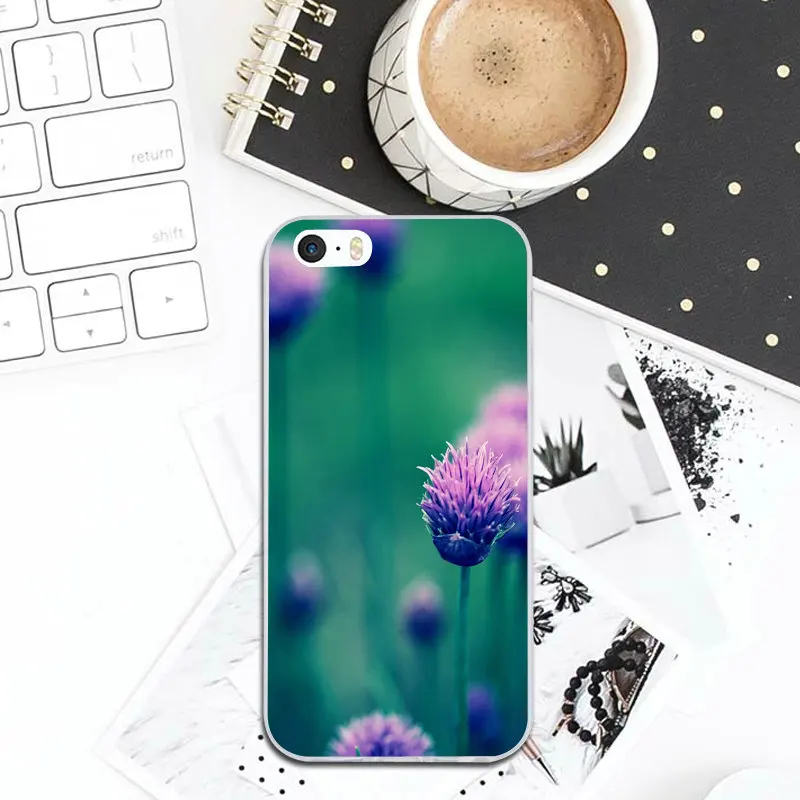 Lavender Flower Purple Lavandula Soft TPU Mobile Phone Accessories Case for iPhone 8 7 6 6S Plus X XR XS Max 10 5 5S SE 5C Shell |