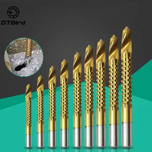 6 шт. Новые 3-8 мм с титановым покрытием HSS Сверло битовое электрическое сверло пластиковое металлическое отверстие канавок сверло пила плотник Деревообрабатывающие инструменты