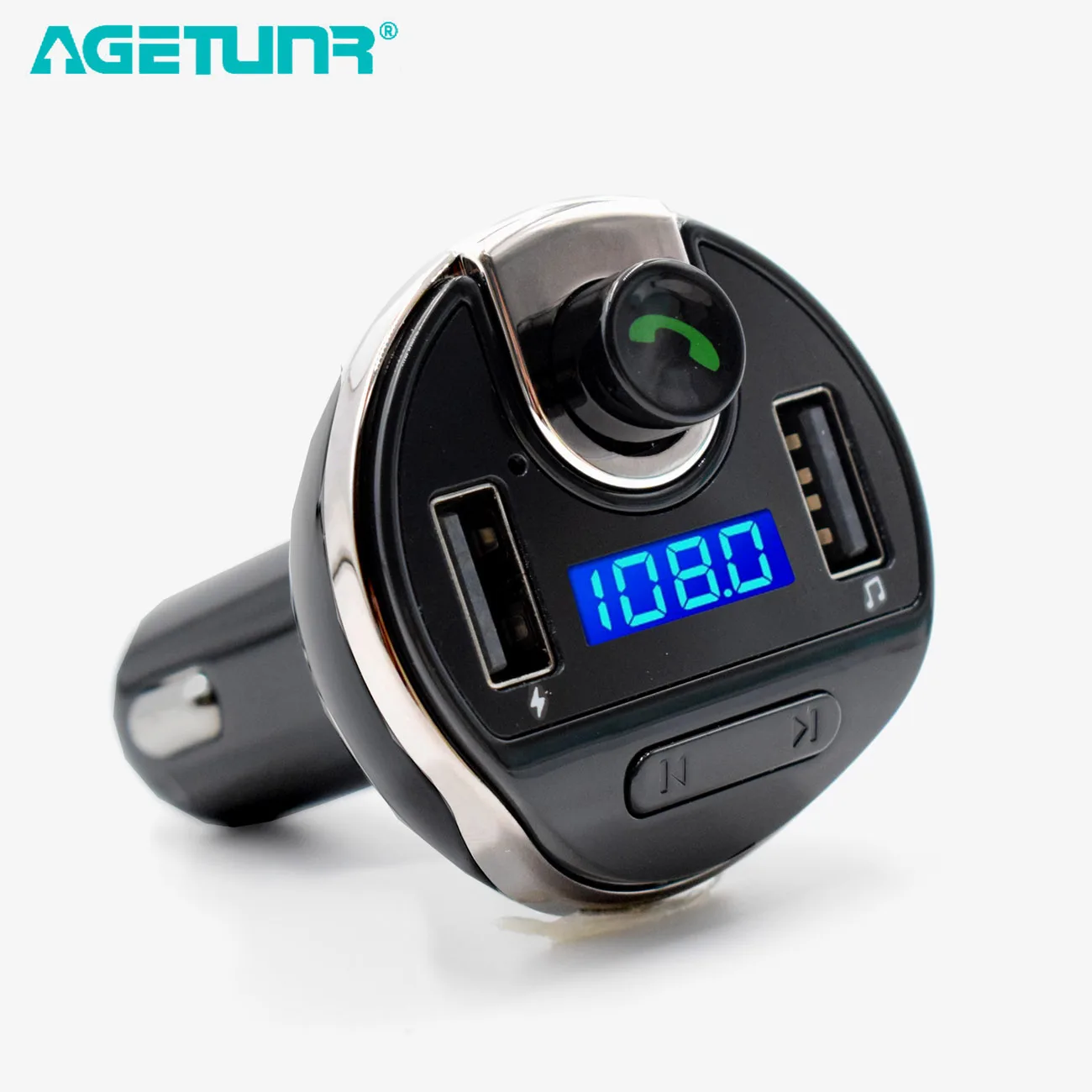 Автомобильный комплект громкой связи AGETUNR Bluetooth FM передатчик MP3 музыкальный плеер