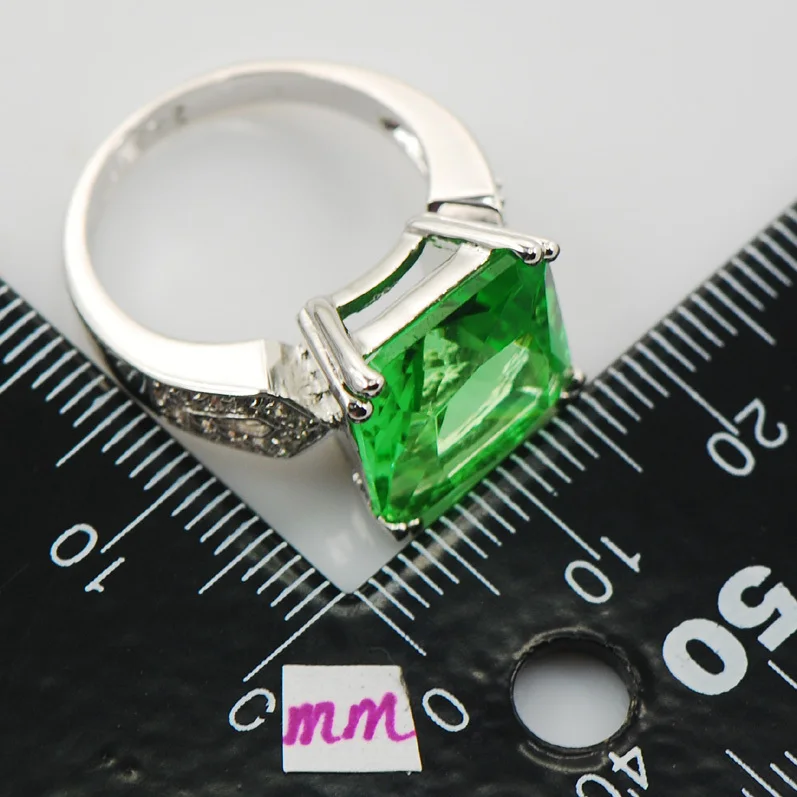 Peridot модное женское кольцо из стерлингового серебра 925 пробы F919 Размер 6 7 8 9 10|ring