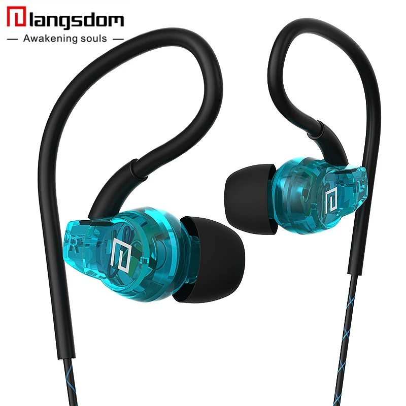 Langsdom SP80A Sport Earphones for Phone Super Bass Headsets Hifi Running Earphone 3.5mm In-ear Stereo Earbuds with Microphone |