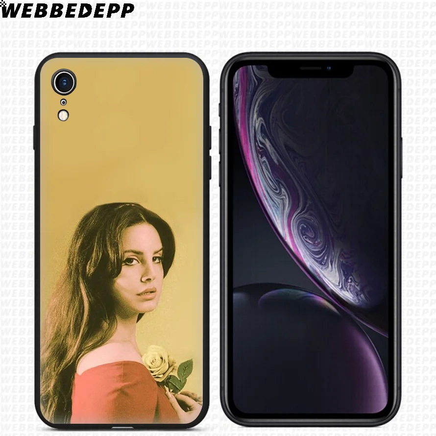 WEBBEDEPP Lana Del Rey Singer Soft Silicone Case for iPhone 11 Pro Xr Xs Max X or 10 8 7 6 6S Plus 5 5S SE |