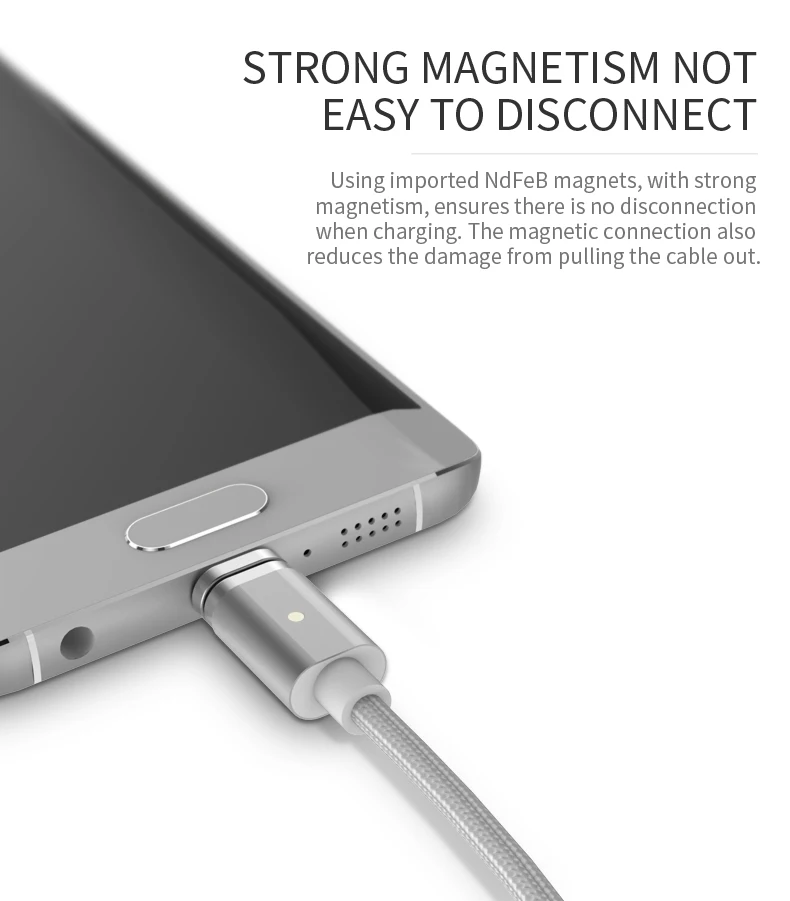 Магнитный зарядный кабель WSKEN Mini 2 usb type C Micro USB для быстрой зарядки samsung galaxy S9 S8 huawei для iPhone USB-C