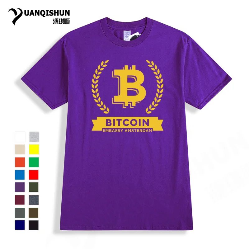 Футболка бренда YUANQISHUN футболка с биткоином BTC 2018 популярные футболки цифровой