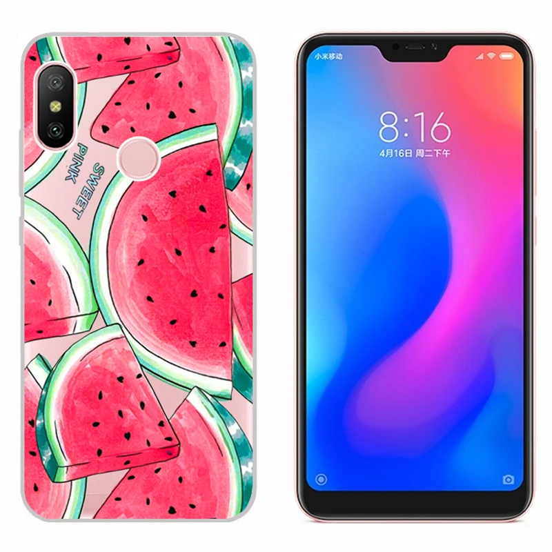 Чехол для Xiaomi Mi A2 Lite 5 84 дюймов Мягкий силиконовый прозрачный чехол задней панели