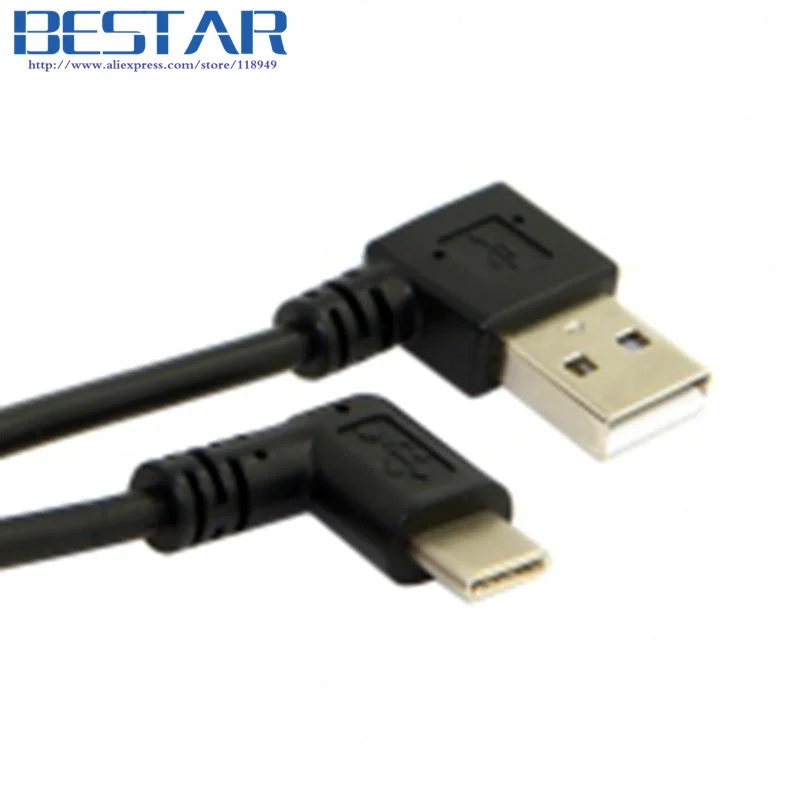 10 шт./1 м 100 см 3 фута тянущийся USB-C USB 1 type-c Type-C угловой штекер 90 градусов 2 0 A Мужской