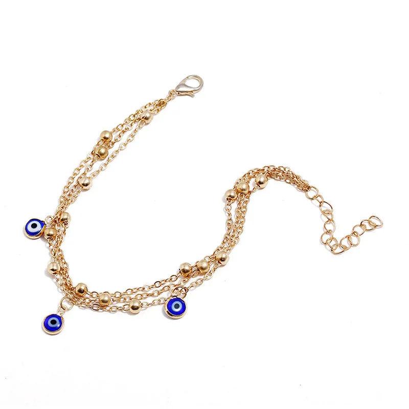 10pcs Per Lot Turkish Evil Eye Anklets Wholesale Gold Silver Bohemian For Women Girls Jewelry | Украшения и аксессуары