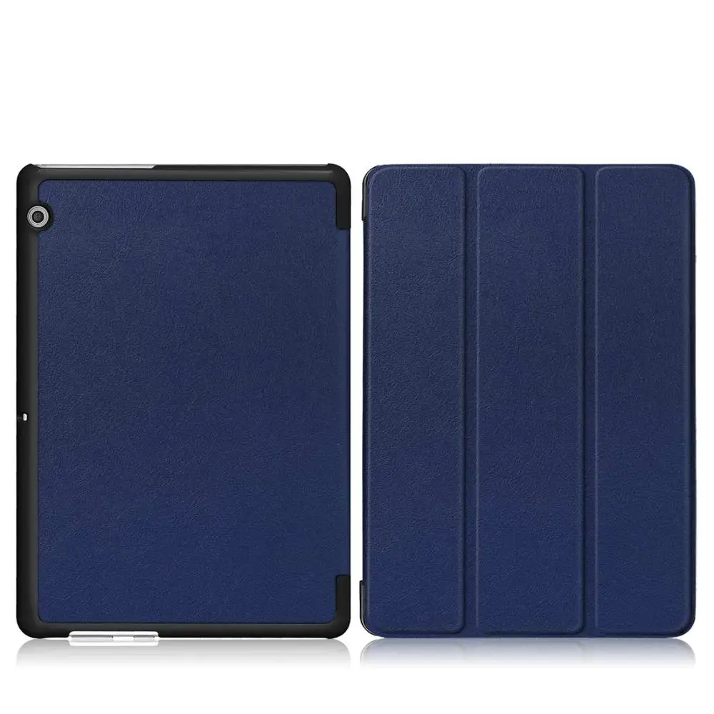 T3 10 KST Dark blue Ультра-тонкий из искусственной кожи чехол для huawei mediapad T3 10 AGS-L09 AGS-W09 9," планшетный ПК Стенд кожаный чехол для huawei mediapad t3 10 чехол - Цвет: T3 10 KST Dark blue