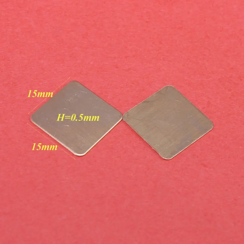 Теплоотвод ChengHaoRan 15x15x3/0 5/0 8/1 0/1 2/1 5 мм|sheets|sheet padsheet copper |
