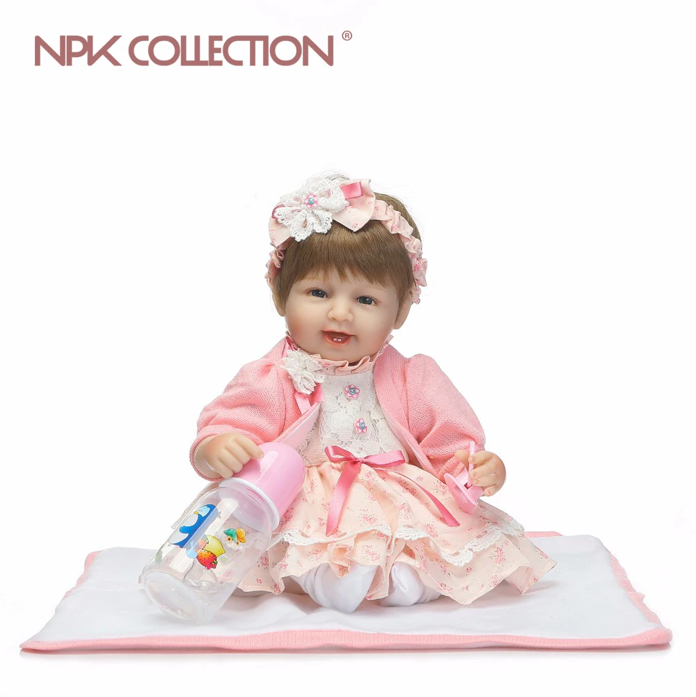NPKCOLLECTION 40CM Handmade Lifelike Reborn Dolls Silicone Vinyl Baby Boy Doll Boneca Realista Bebe Princess Children Toy | Игрушки и