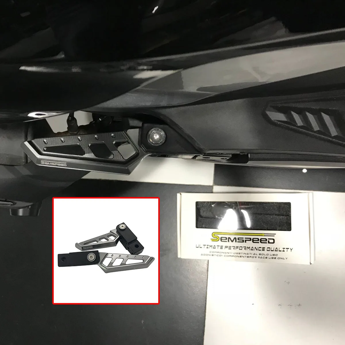 

Universal CNC Motorcycle Rotable Passenger Rear Footrests Foot Pegs Pedals Pads For All Years RC8/R 990 SMR/SMT RC390 RC125