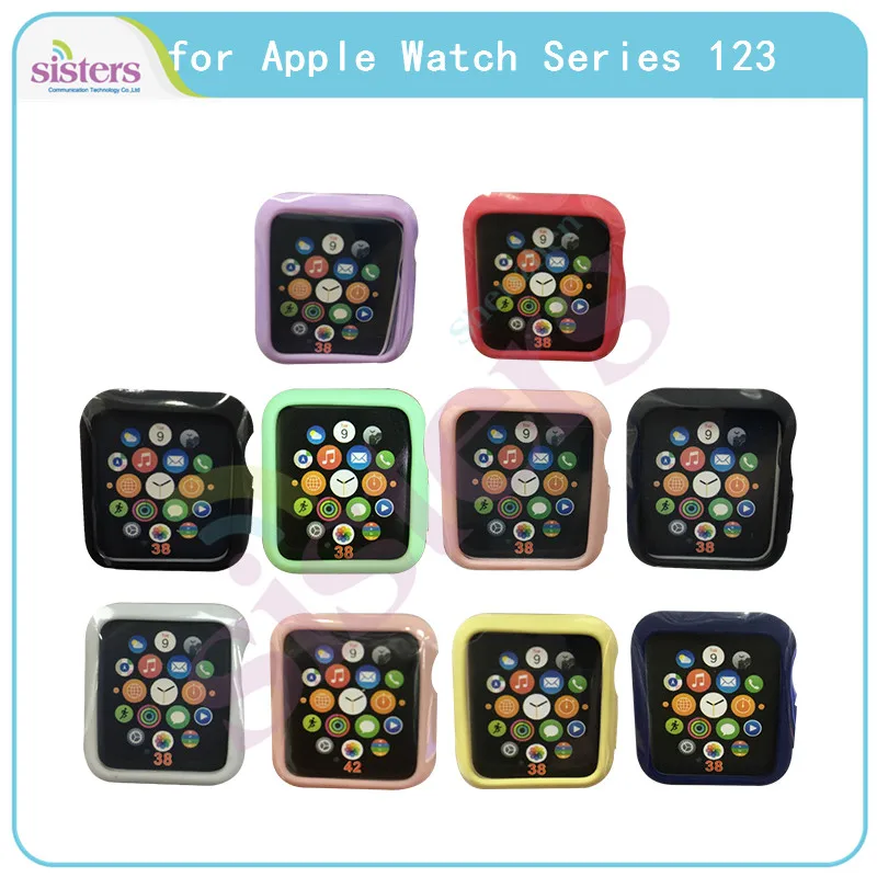 Силиконовый защитный чехол для Apple Watch Series 1 2 3 38 мм 42 мм|Бамперы| |