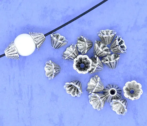 Лидер продаж 2019 конусные концевые колпачки в серебряном цвете 100 подходят для