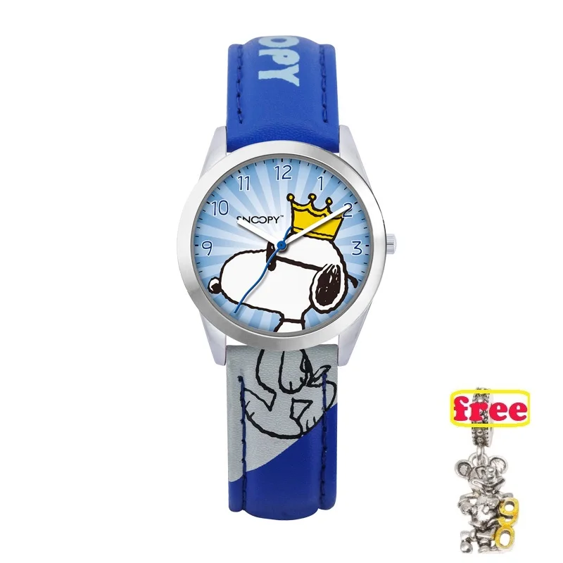 Топ бренд SNOOPY официальный для мальчиков и девочек детские часы водонепроницаемый мультфильм Король Джо крутые милые часы Япония Кварцевые Relogio Faminino 784