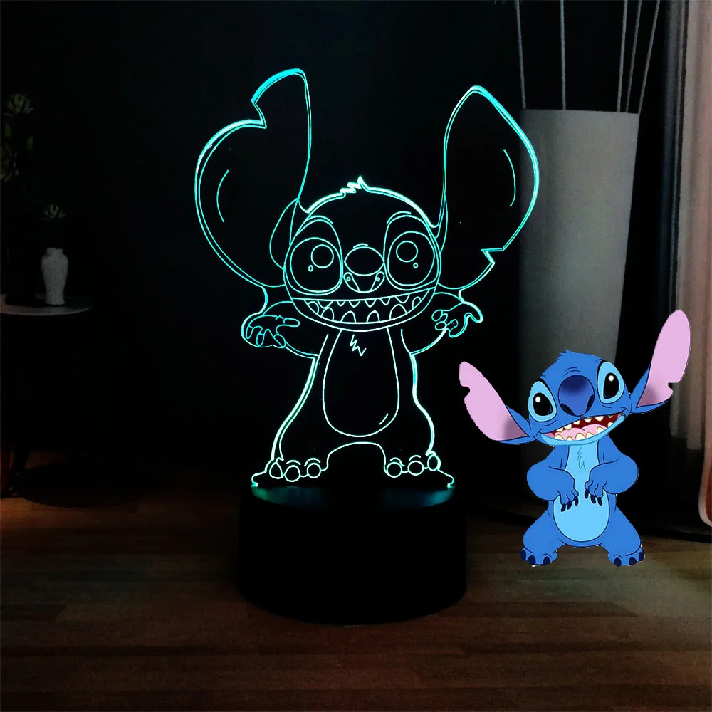 3D мультфильм стежка светодиодный ночник USB переключатель сенсорный свет 7 цветов