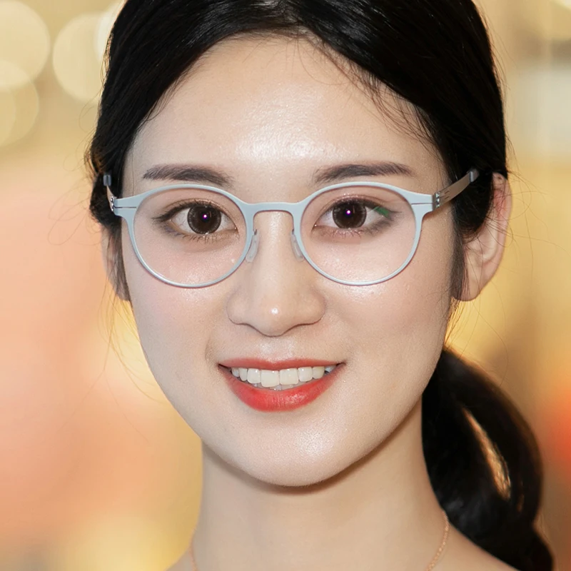 

2018 New Eyeglasses frame Women Round glasses frame ultra light slim men's myopia prescription glasses frame