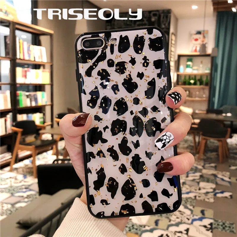 TRISEOLY леопардовый чехол из ТПУ с золотой фольгой для Huawei P8 P9 P10 Lite 2017 Plus Mate 10 20 Pro Honor