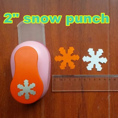 big snowflake 2 дюйма 50 мм Круг круглой формы DIY EVA пенопластовый удар экономия усилий дизайн бумажных карт скрапбук большой для перфорации бумаги резаки - Цвет: big snowflake