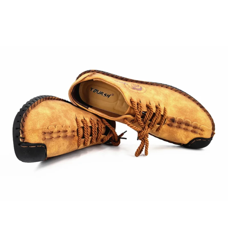 TOURSH/модная повседневная обувь мужские кожаные оксфорды Мужские дышащие zapatos nauticos
