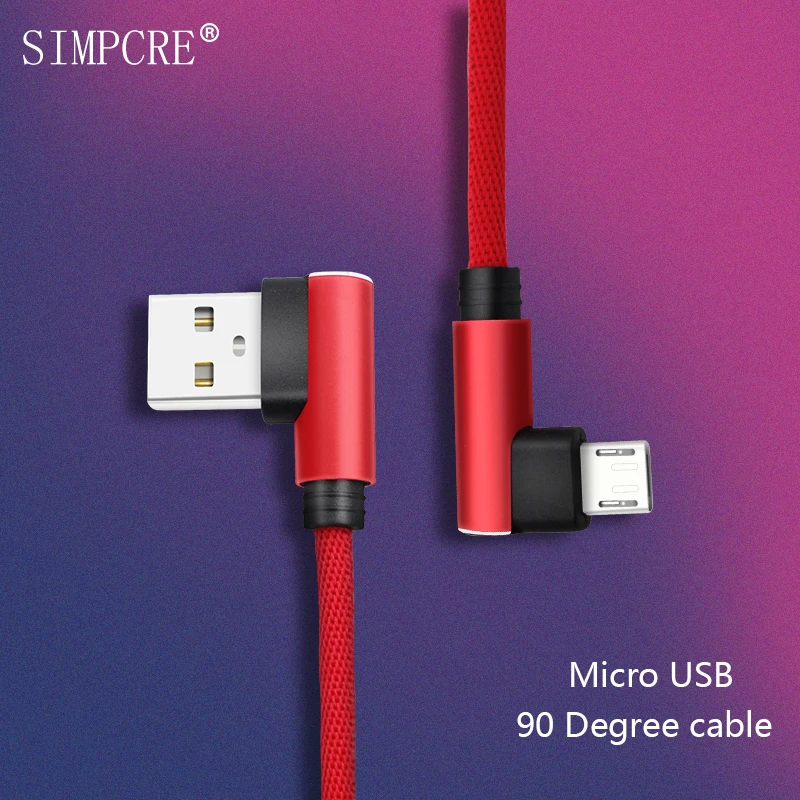 Micro USB кабель 2A быстрое зарядное устройство шнур Suntaiho 90 градусов локоть