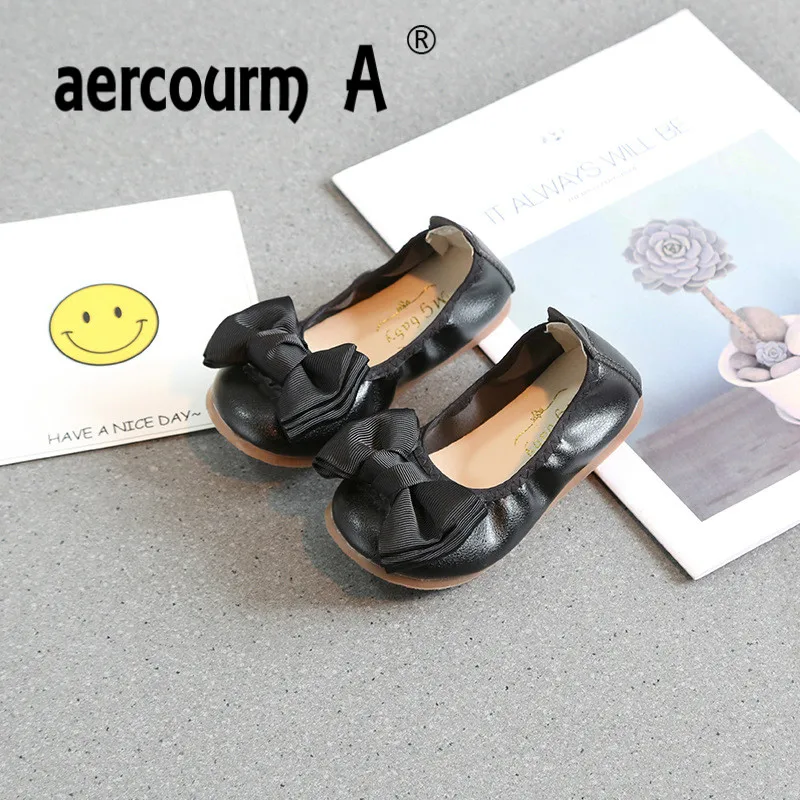 красные туфли для девочек девочки детей A ercourm 2018 г. весенние детские Луки Мягкая