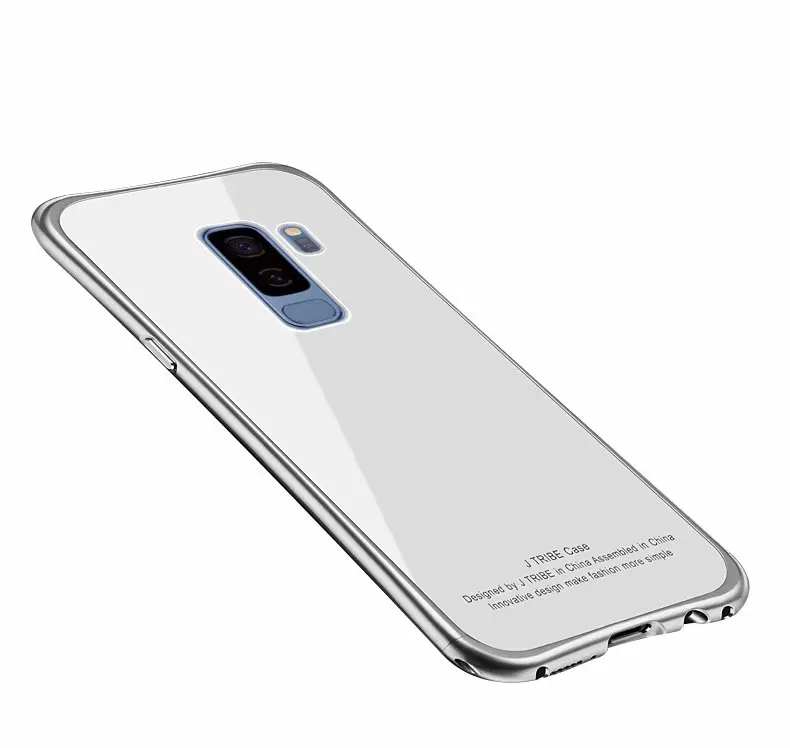 Чехол Vpower для samsung Galaxy S9 PLUS, алюминиевая рамка для бампера, Задняя стеклянная крышка для samsung S9 Plus, металлический чехол из закаленного стекла