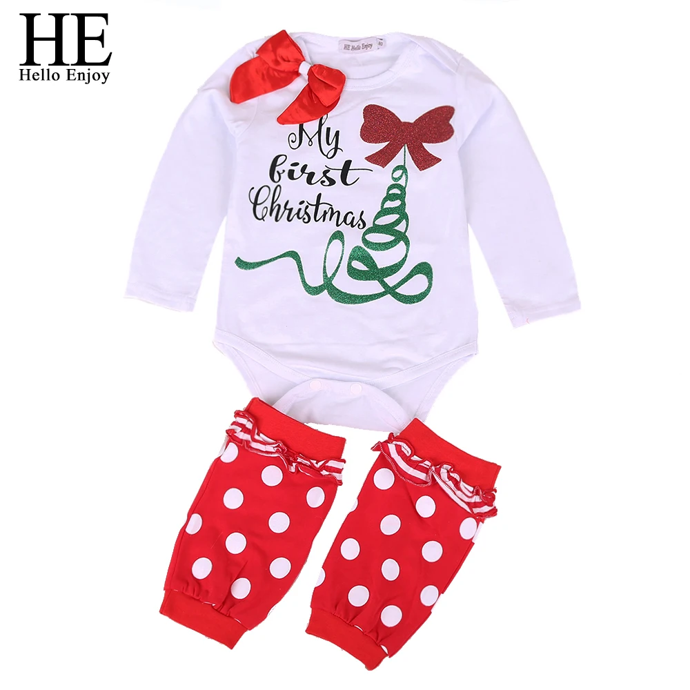 HE Hello Enjoy/комбинезон для маленьких девочек My First Christmas комбинезон с длинными