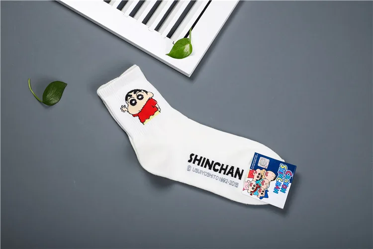 Аниме Crayon Shin-Chan носки с принтом Nowara Shnnosuke Toru Kazama Nohara Misae Action Kamen Красивый Веселый мультяшный женский хлопковый носок