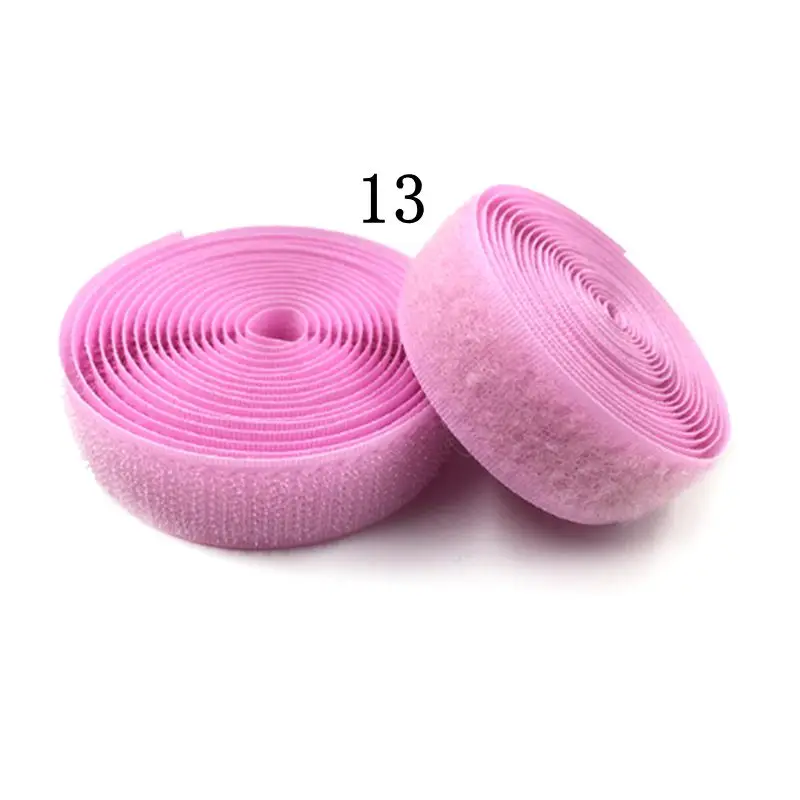 Розовый 2 см* 1 м волшебная лента без самоклеющейся крепежной ленты DIY полиэфирная нейлоновая застежка-липучка аксессуары для шитья Klittenband без клея - Цвет: Розовый