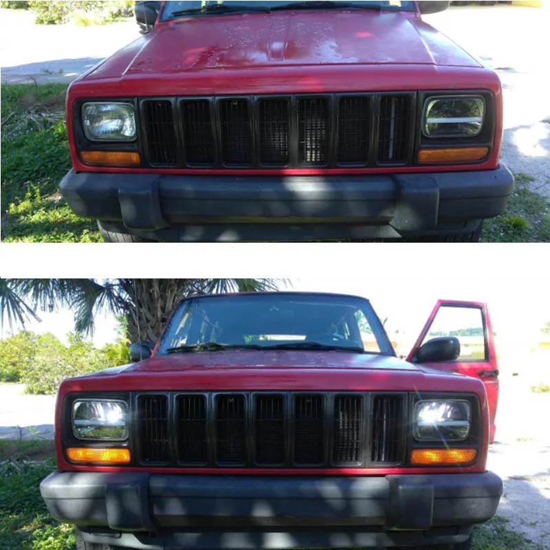 Прямоугольсветодиодный светодиодная фара 5x7 дюймов для Jeep Wrangler Cherokee XJ Trucks Savana