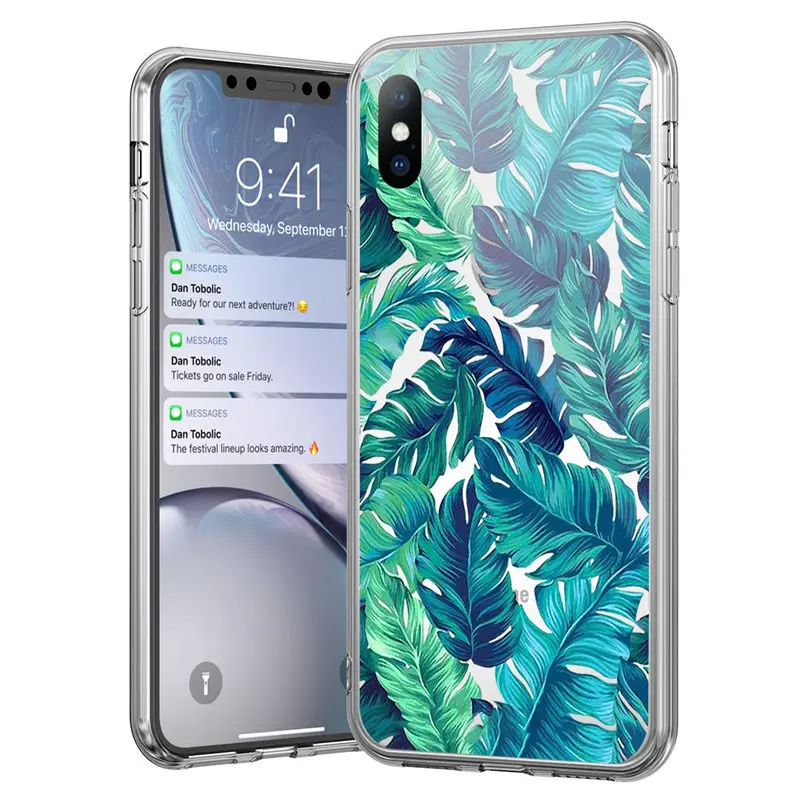 4703 Мягкий силиконовый чехол Ottwn для iPhone 11, 7, 8, 6, 6S Plus, 5, 5S, SE, Ретро стиль, листья, цветы, чехол для телефона s, для iPhone XR X XS Max, задняя крышка - Цвет: 4703
