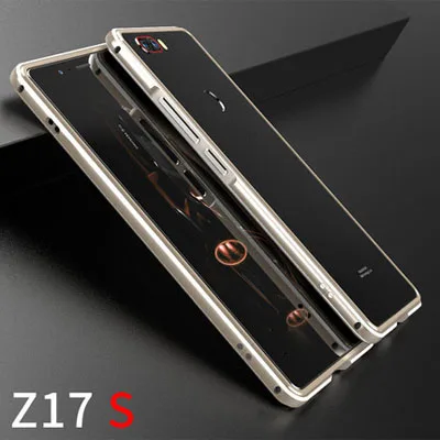 Чехол s для Nubia Z17S чехол Capa Жесткий задний ПК металлический бампер деловой чехол для телефона Nubia Z 17 S Z17 S Nubia 17s металлический корпус - Цвет: gold and silver