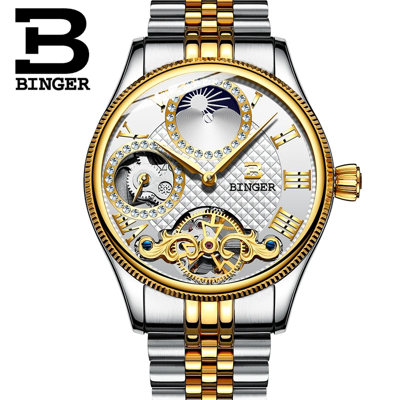 Роскошные винтажные часы Tourbillon с летающим колесом для мужчин автоматические