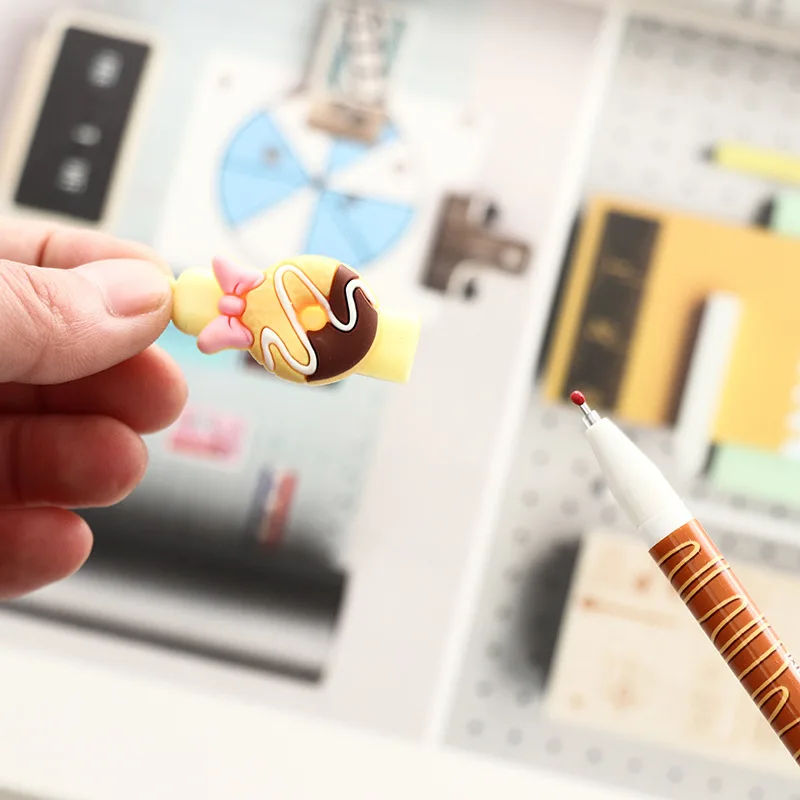 5 шт. конфеты в форме пончика гелевая ручка с бантиком бабочкой на металлической