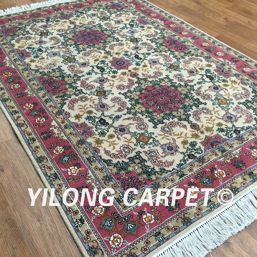 Yilong 4 'x 6' Новый стиль персидский Восточный шерстяной шелковый ковер Прочный
