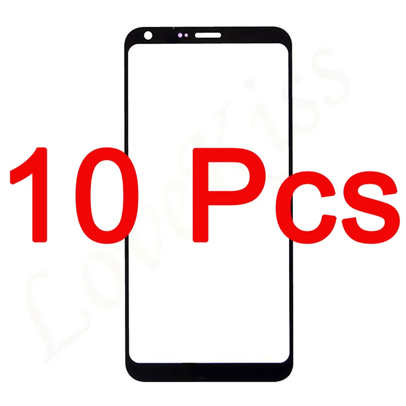 Black 10 шт./лот Передняя панель сенсорного экрана для LG q6 Alpha Q6a M700 M700N M700DSK M700A сенсорный ЖК-дисплей внешняя стеклянная крышка - Цвет: Black