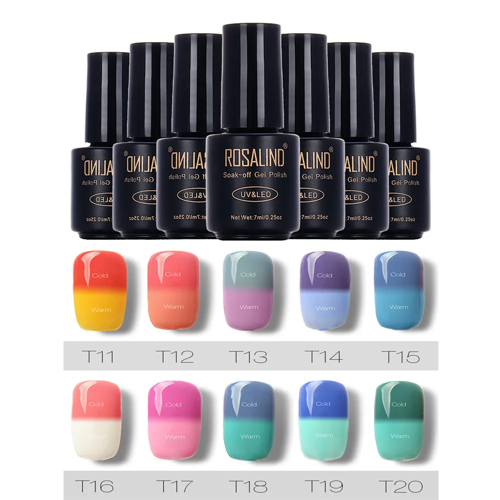ROSALIND отмачиваемый лак для ногтей Цветной Гель УФ светодиодный Оптовая Продажа 2019