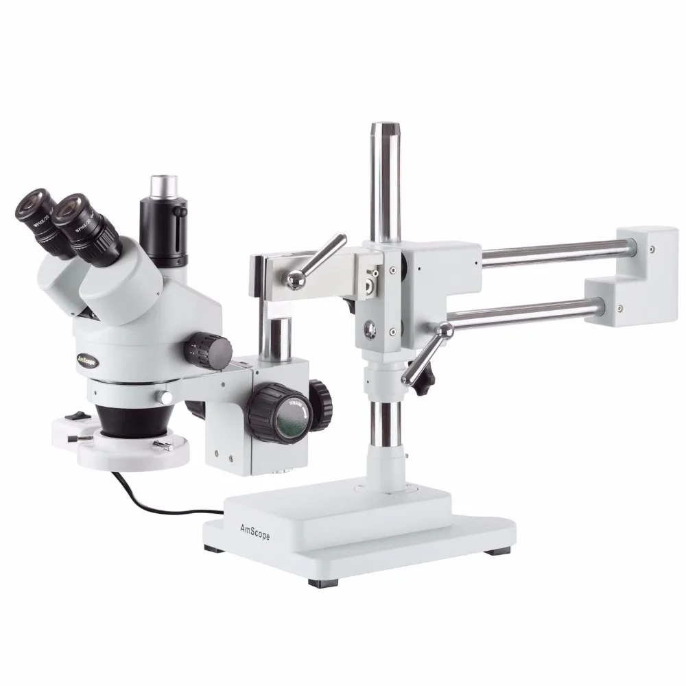 Мультифокальный стереомикроскоп AmScope 3.5X-90X + флуоресцентсветильник 5 Мп США |