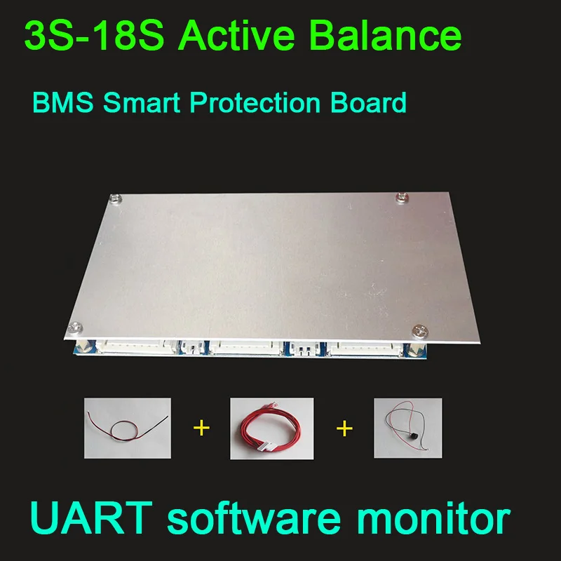 3 S-18 S 40A Li-Ion Lifepo4 активный баланс BMS смарт-Плата защиты кулоновидный метр 4S 7S 8S 10s 12S