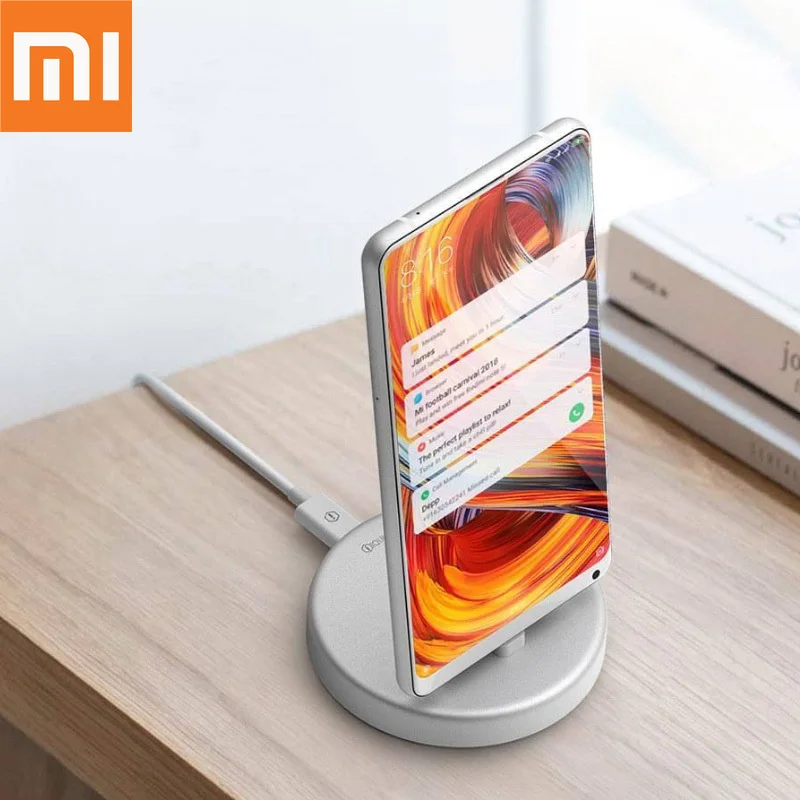 Оригинальное Беспроводное зарядное устройство Xiaomi Panki type-c с подставкой для телефона 18 Вт быстрая Беспроводная зарядная площадка для samsung huawei кабель 1,2 м H19