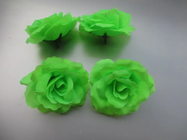 10 шт. искусственные Чайные розы зеленого цвета|artificial flower heads|flower headrose diy |