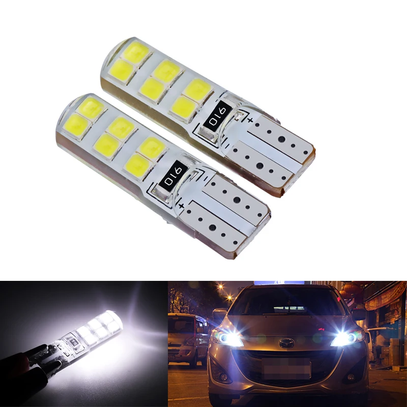 2 шт. Автомобильные светодиодные лампы T10 194 W5W COB 2835 SMD 12|Сигнальная лампа| |