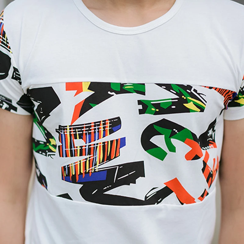 Хлопковый комплект одинаковой одежды для семьи сына папы короткие штаны белая