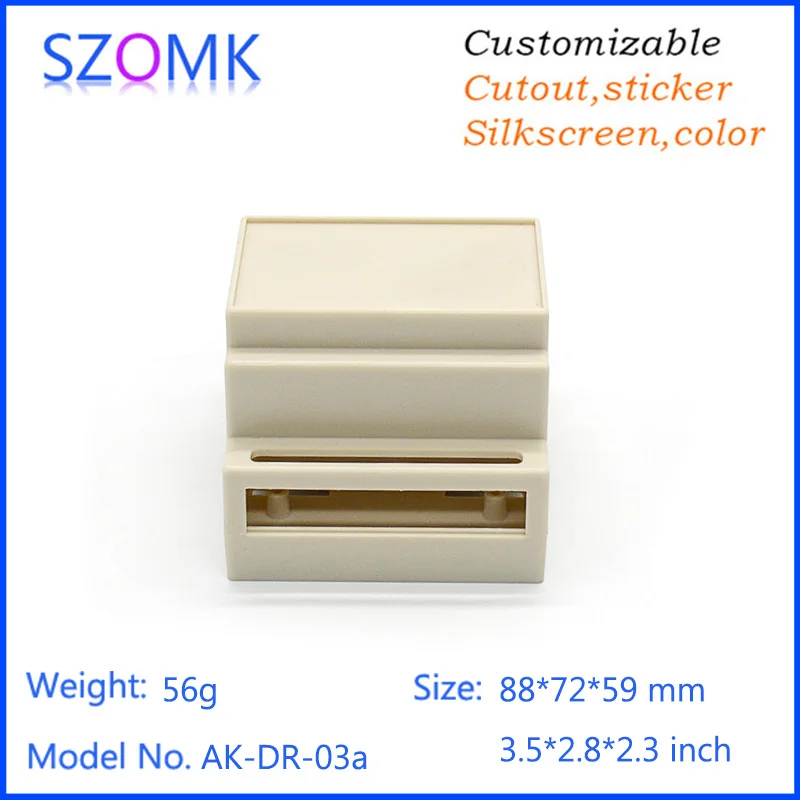 Бесплатная доставка пластиковая коробка для электроники plc din rail box (1 шт.) 88*72*59 мм