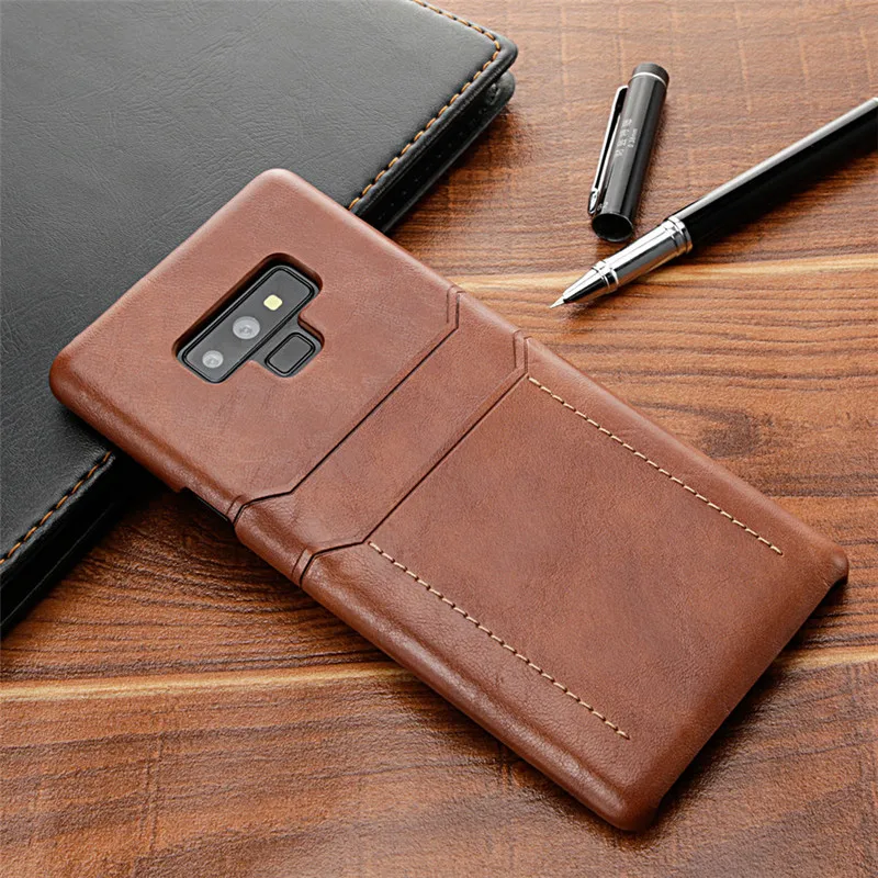 Luxury Card Holder Leather Wallet Phone Case for Samsung Galaxy S10 S9 S8 Note 10 9 8 plus Shockproof Slim Hard Back Cover Coque |