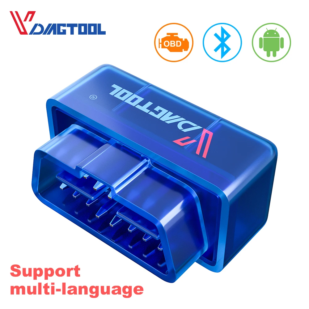 VDIAGTOOL ELM327 Bluetooth OBD2 v2.1 Android автомобильный сканер OBD II диагностический инструмент OBDII