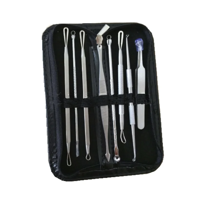 8 Pcs With Bag 8 шт., профессиональный набор инструментов для удаления черных точек из нержавеющей стали, инструмент для удаления черных точек и угрей - Цвет: 8 Pcs With Bag