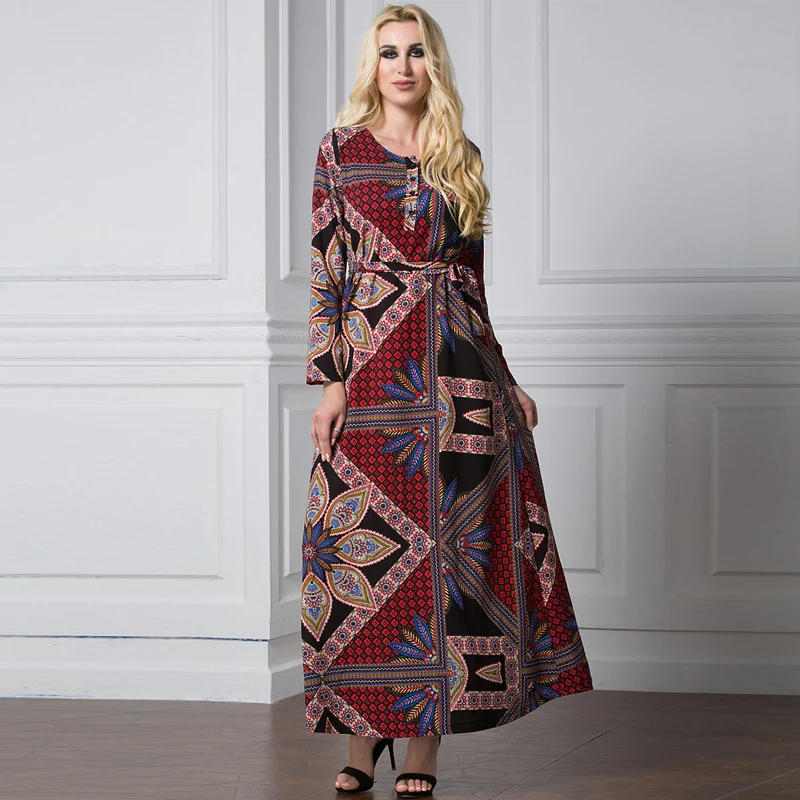 Женское длинное платье Кафтан Abaya кафтан в Дубае Арабская хиджаб мусульманское
