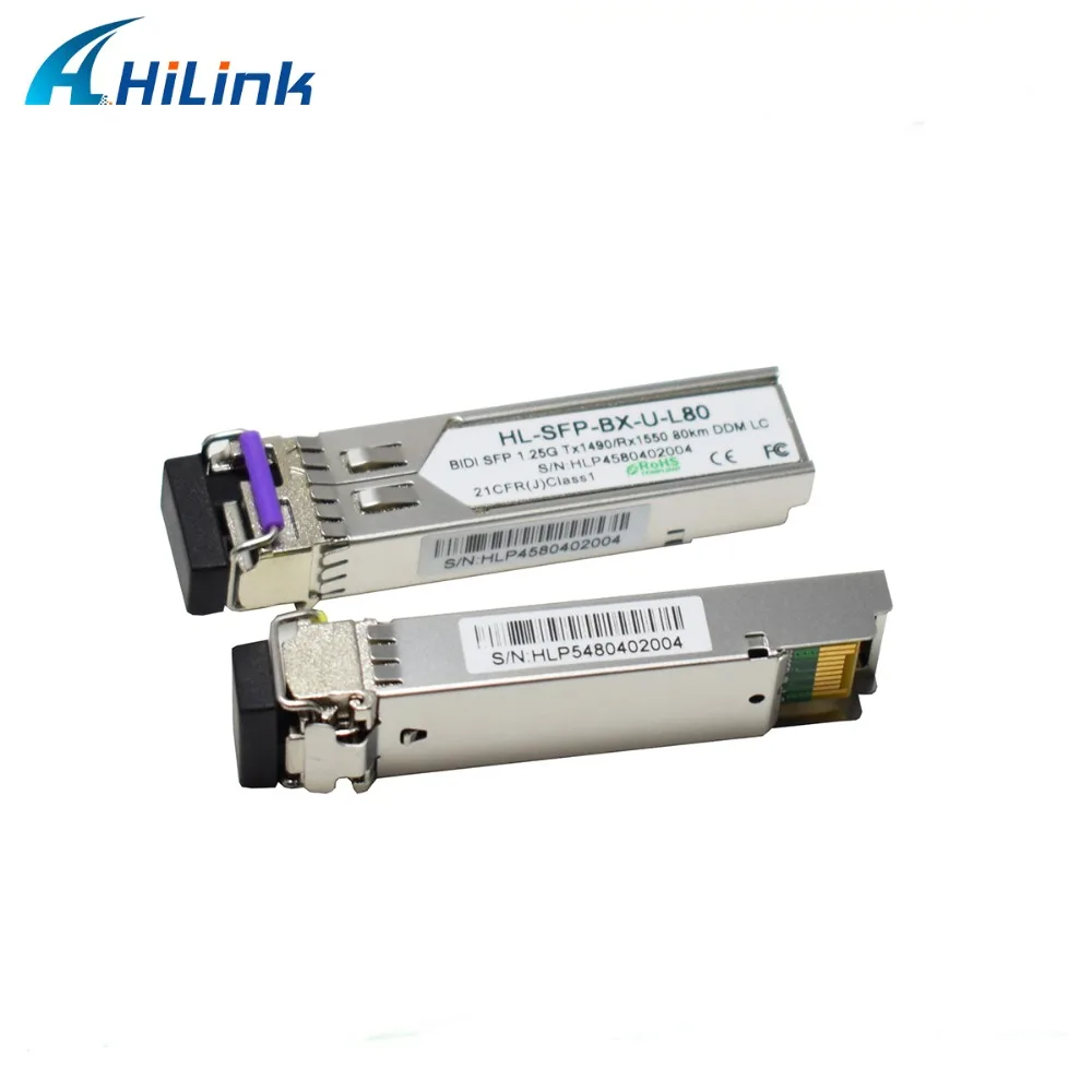 HL-GLC-BX-D/U-80D 1.25G BiDi SFP 80KM LC/SC DDM Tx1490/Rx1550 Tx1550/Rx1490 | Мобильные телефоны и аксессуары