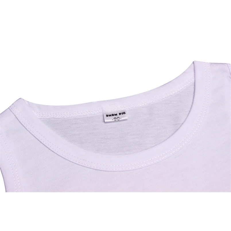 Дети Бренд Рубашки 2016 Новый 100% Хлопок Мультфильм Медведь Девушки Майка Без